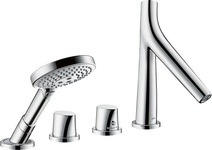 AXOR Starck Organic, batterie bain/douche thermostatique 4 trous